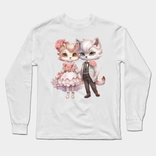 Wolf Couple Gets Married Long Sleeve T-Shirt